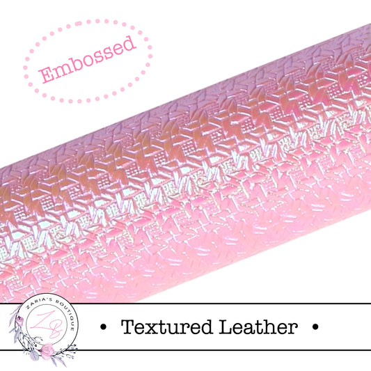 ⋅ Embossed Pink Geometry Vegan Leather ⋅