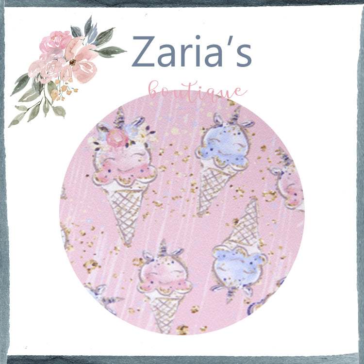 SALE Sweet Treats Ice Cream Unicorn Cones ~ Pink Blue SMOOTH Faux Bow Leather Leatherette Pleather