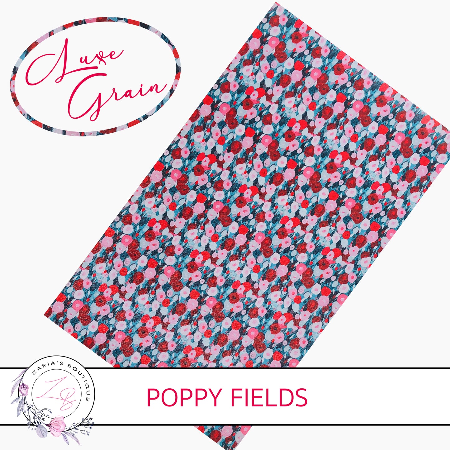 Poppy Fields ⋅ Luxe Grain Vegan Faux Leather