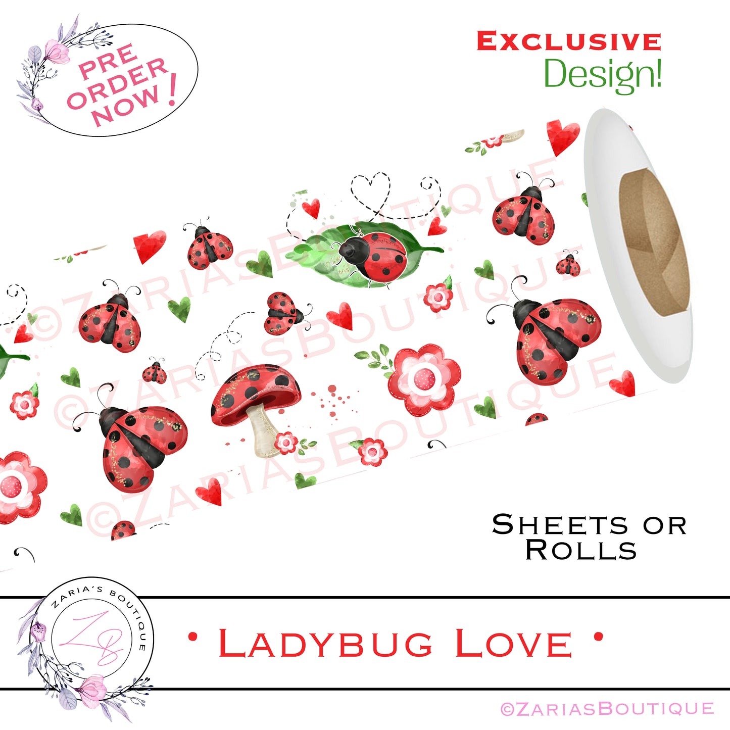 ⋅ Ladybug Picnic ⋅ Mix Match Create © ⋅ Vegan Faux Leather Bundle ⋅ 3 Piece Set ⋅