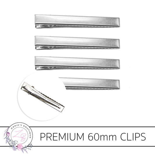 Premium Silver 6cm Aligator Hair Clips x 10, 50 OR 100
