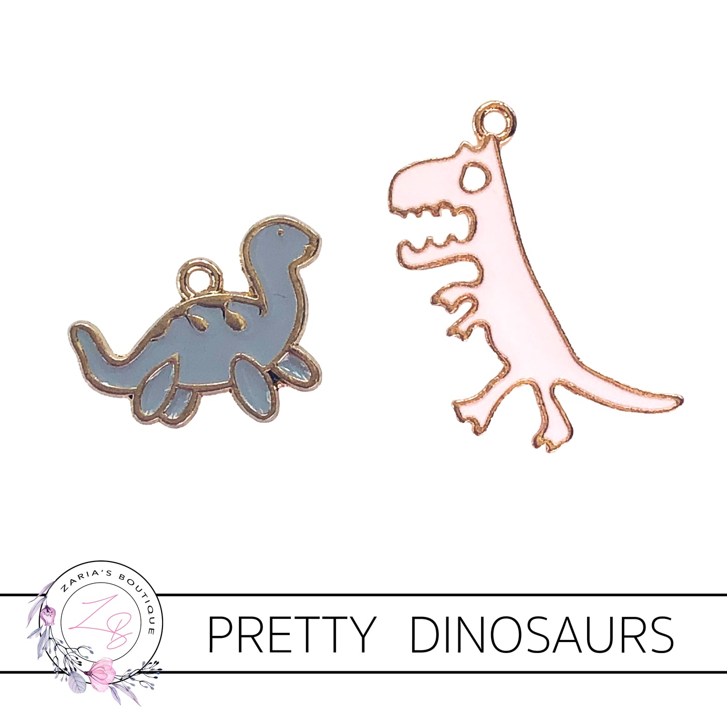 SALE CUSTOM Pretty Dinosaurs ~ Faux Leather ~ 1mm