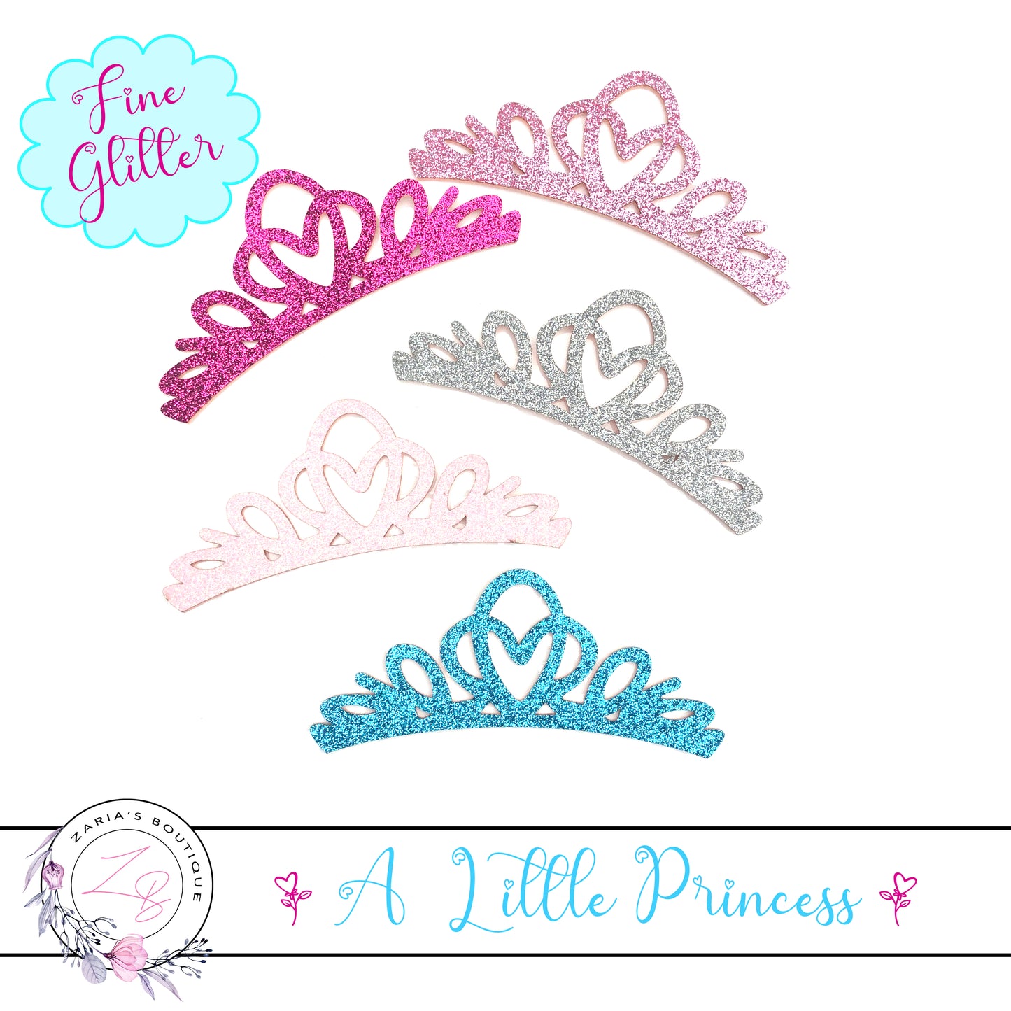 ⋅ A Little Princess ⋅ Fine Glitter Tiara Embellishment ⋅ 5 Colours