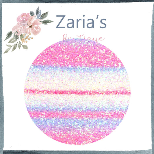 Princess Party ~ Pink Purple White Stripes ~ Chunky Glitter Faux Leather Fabric Sheets