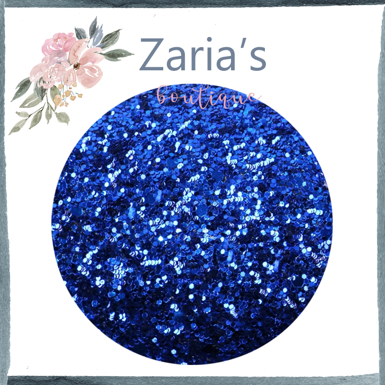 Royal Blue Confetti ~ Chunky Glitter Faux Leather Fabric Sheets ~ 1.36mm