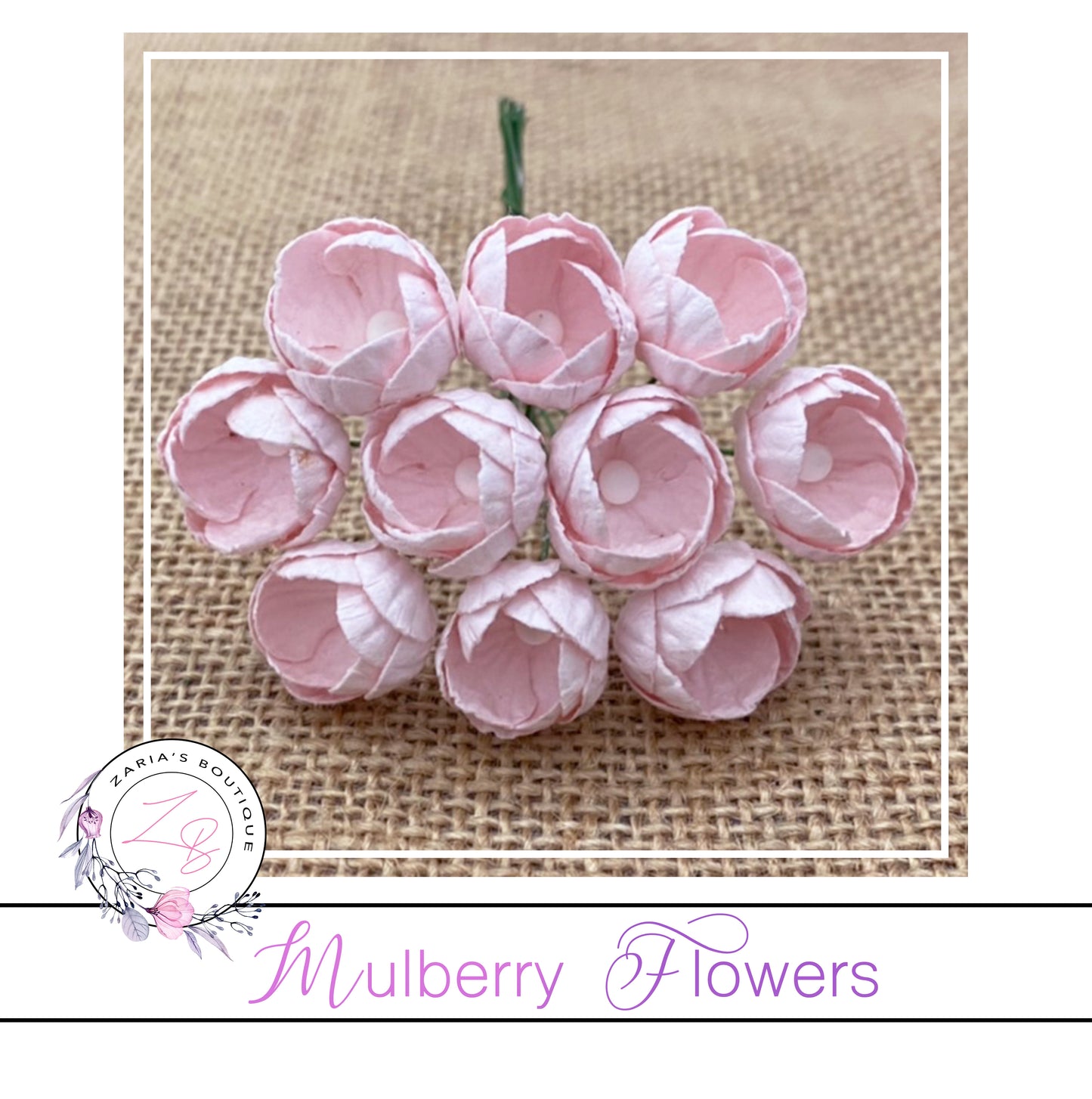 Mulberry Paper Buttercups ~ Pink Mist ~ 25mm x 10 pieces