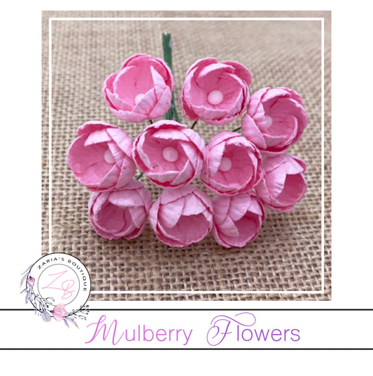 Mulberry Paper Buttercups ~Sweetest Pink ~ 25mm x 10 pieces