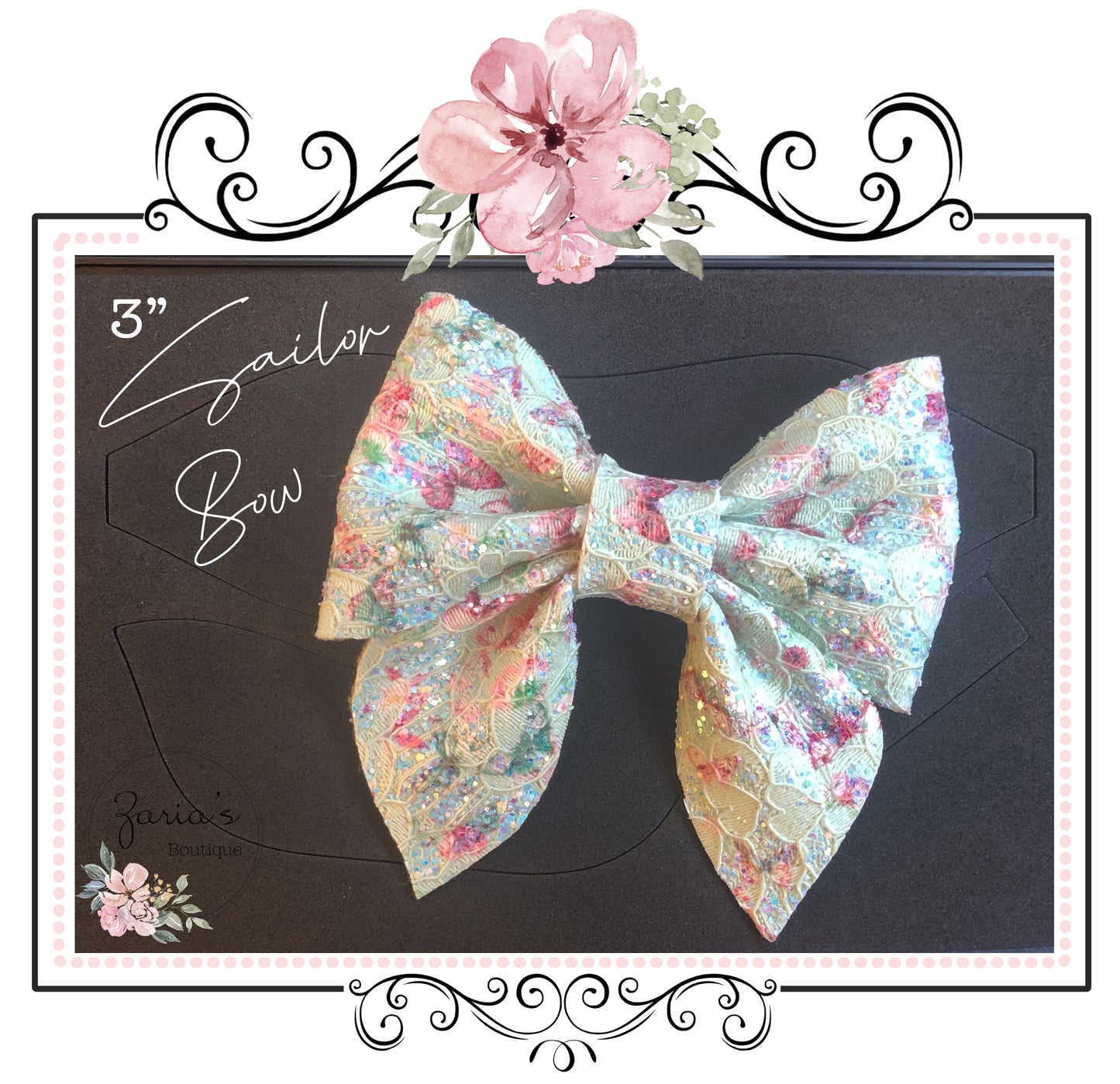 ⋅ Vintage Rose Bouquet ⋅ Chunky Glitter ⋅ 3 Colours ⋅