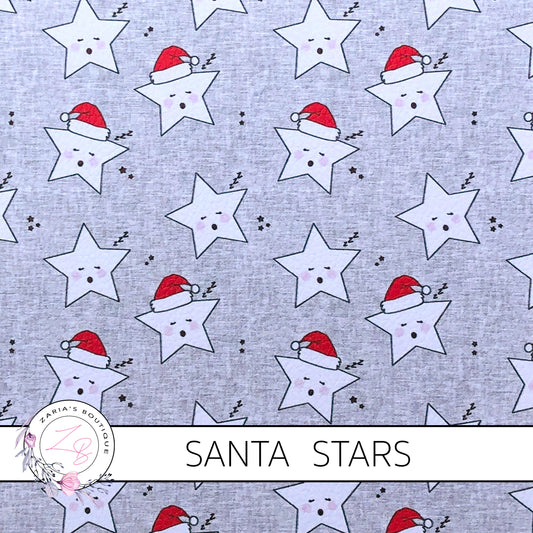 Santa Stars Christmas Luxe Grain Faux Leather ~ 1.03mm