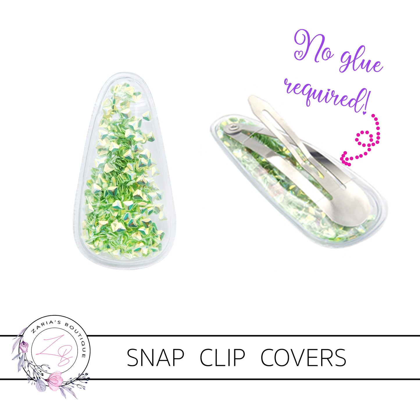 Shaker Snap Clip Covers ~ Baby Pink Stars ~ Pack of 2