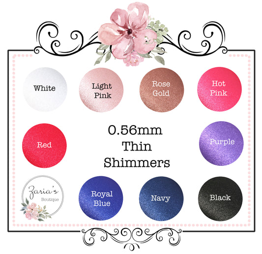 ⋅ Shimmer Collection ⋅ Thin Shimmery Faux Leather ⋅ 0.56mm ⋅