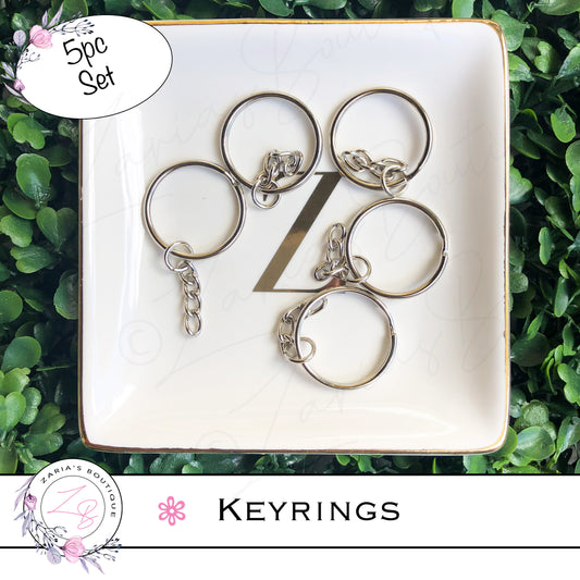 ⋅ Keyring Hardware ⋅ Silver ⋅ 5 pieces
