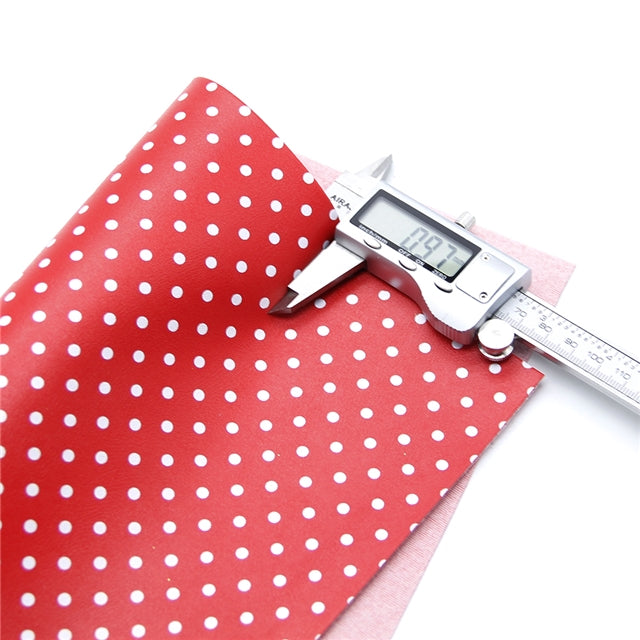 ⋅ Red & White Polka Dots ⋅ Smooth Vegan Faux Leather