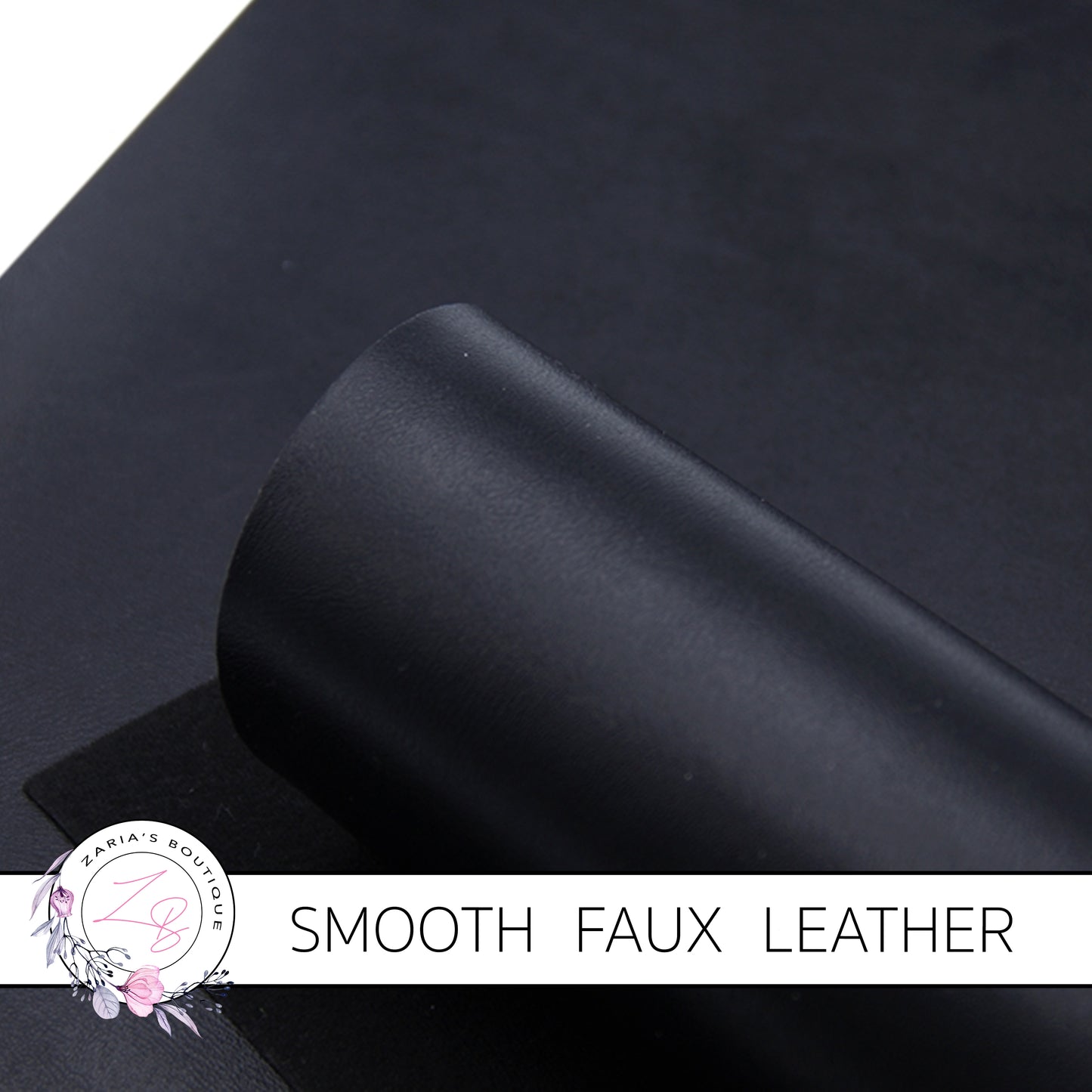 Black Smooth Faux Leather ~ 0.92mm