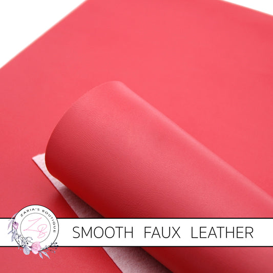 Watermelon Red Smooth Faux Leather ~ 0.92mm