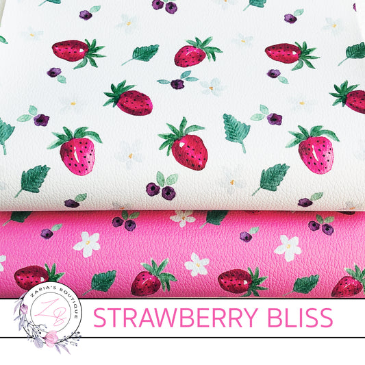 Custom Strawberry Bliss Vegan Faux Leather ~ Single Sheets OR Multi-Pack