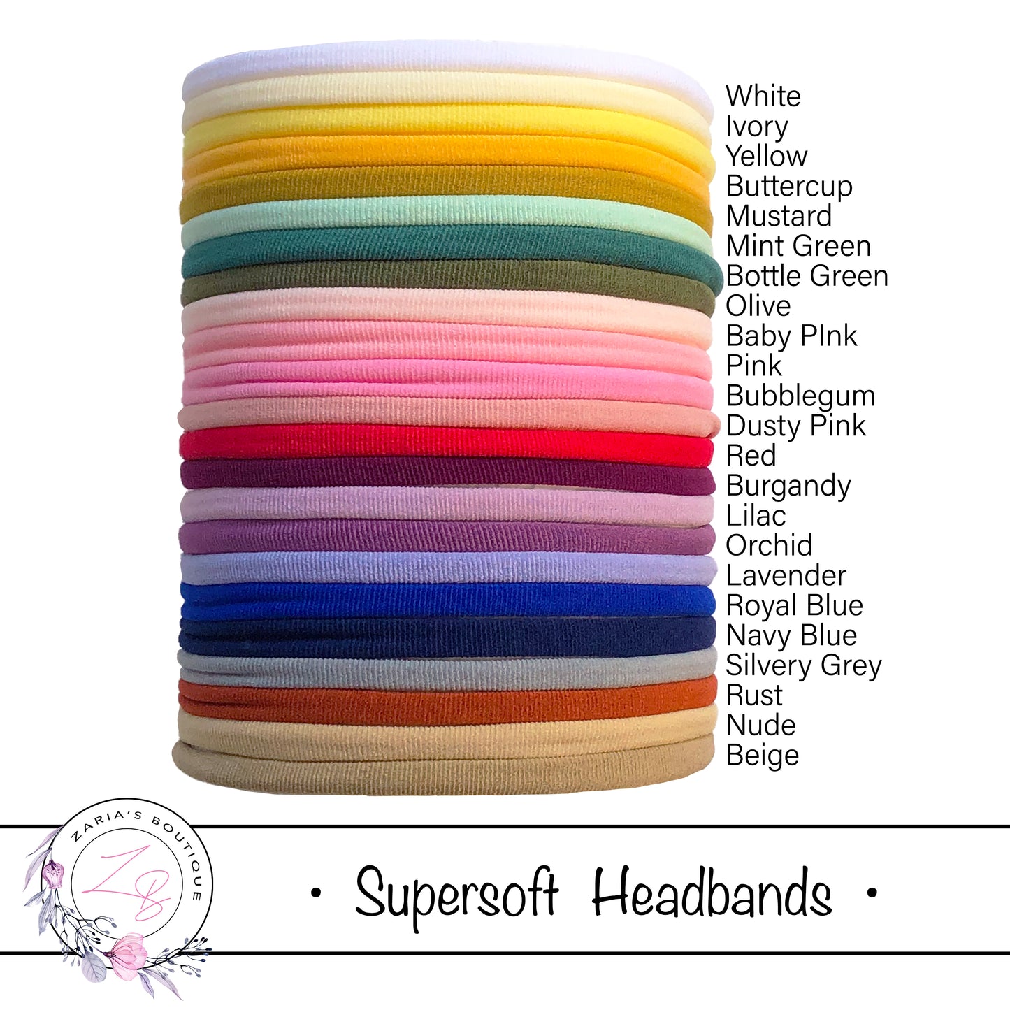 PREMIUM SUPERSOFT Headbands ~ Over 20 Colours!
