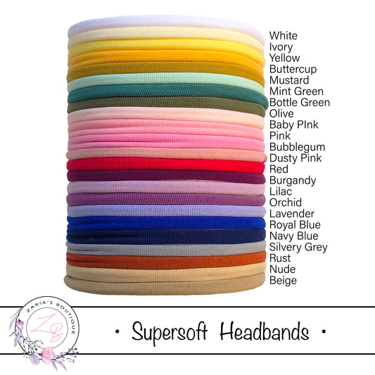 PREMIUM SUPERSOFT Headbands ~ Over 20 Colours!