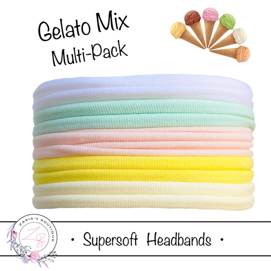 SUPERSOFT Headbands ~ 10 pack ~ Gelato Mix