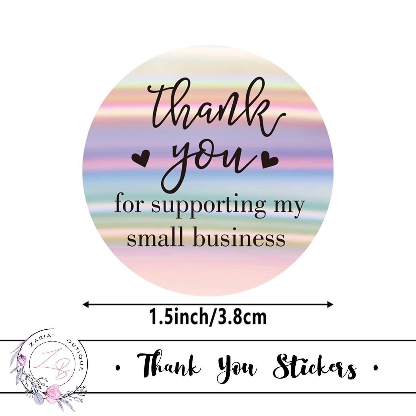 ⋅ Thank You Stickers ⋅ HOLOGRAPHIC ⋅ Small Business Packaging