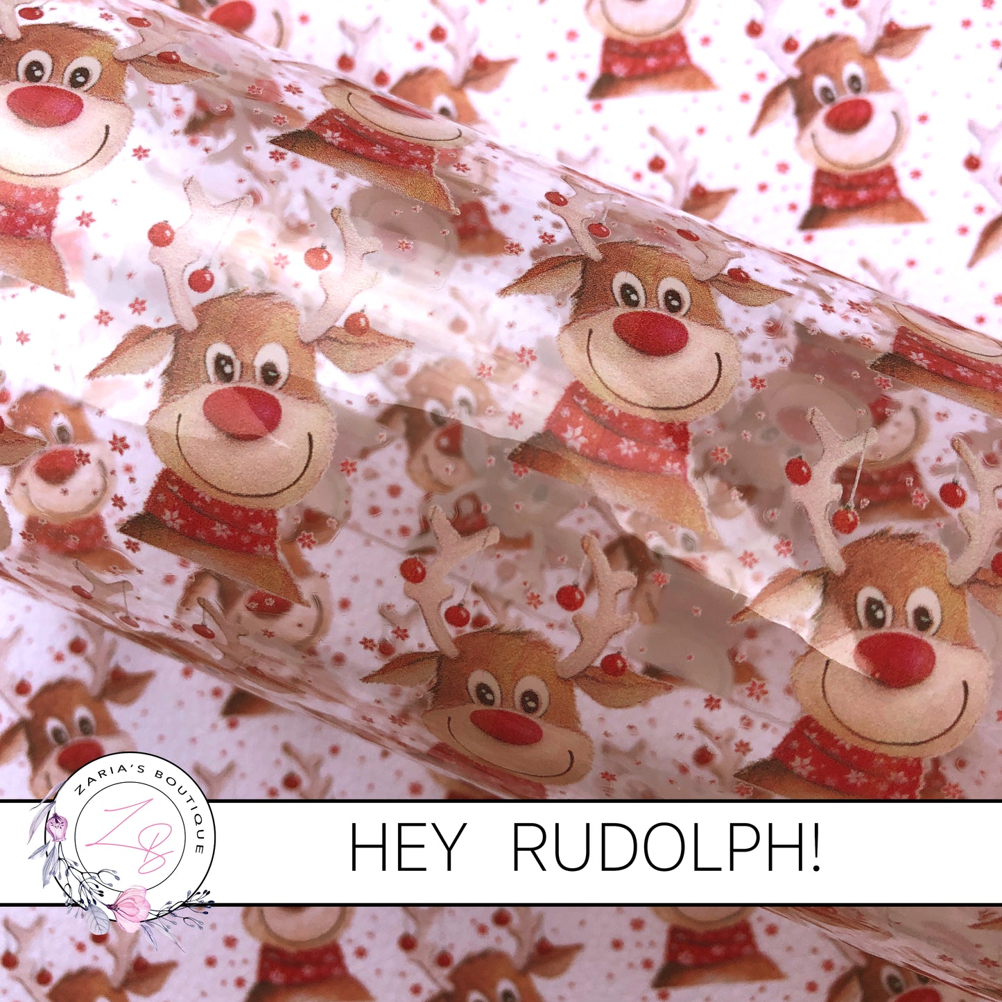 Rudolph Christmas Ribbon ~ 22mm Grosgrain