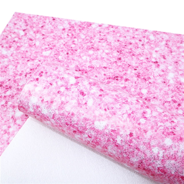 Pink Sparkle Smooth Glitter Faux Leather
