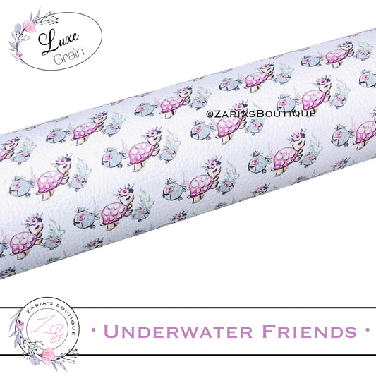 ⋅ Underwater Friends ⋅ Floral Vegan Faux Leather