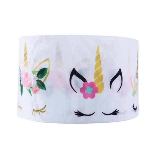 2 yards ~ Floral Unicorn Grosgrain Ribbon | 2" ~ 50mm
