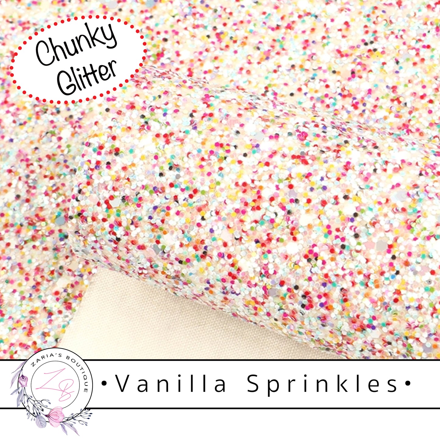 • Vanilla Sprinkles • Chunky Glitter Sheets
