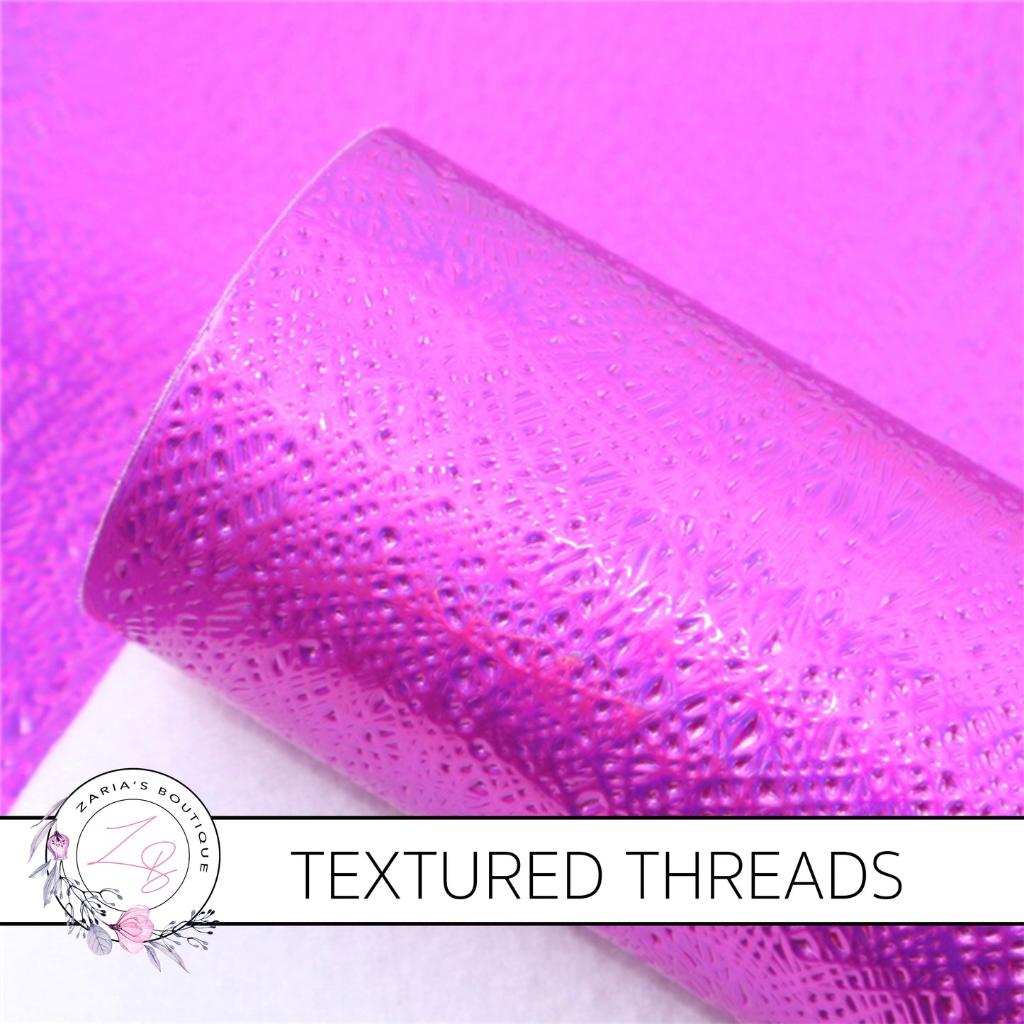 Textured Threads Holo Faux Leather Leatherette ~ Violet ~ 0.86mm
