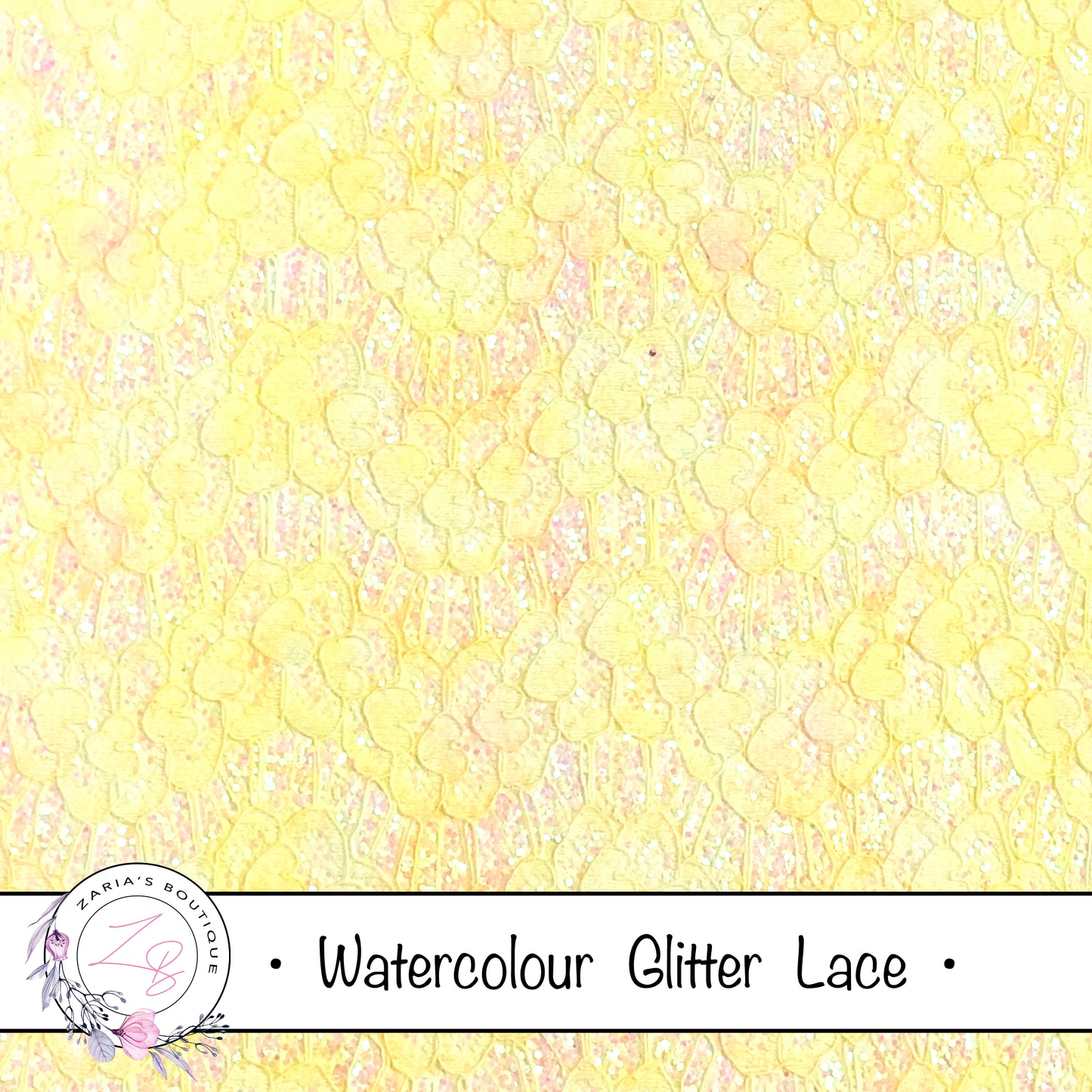 Watercolour Glitter Lace ~   7 Colours ~ SIngle Sheets or Multi-Pack