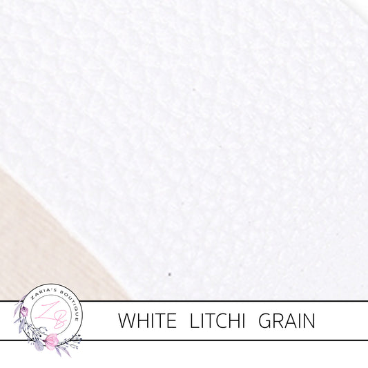 Pebble Grain | White Faux Leather