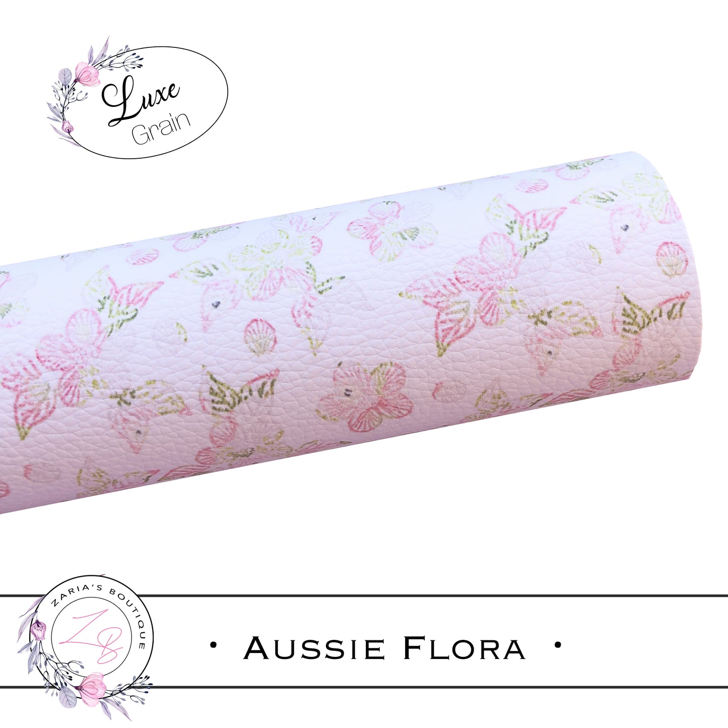 ⋅ Aussie Flora  ⋅ Custom Floral Vegan Faux Leather