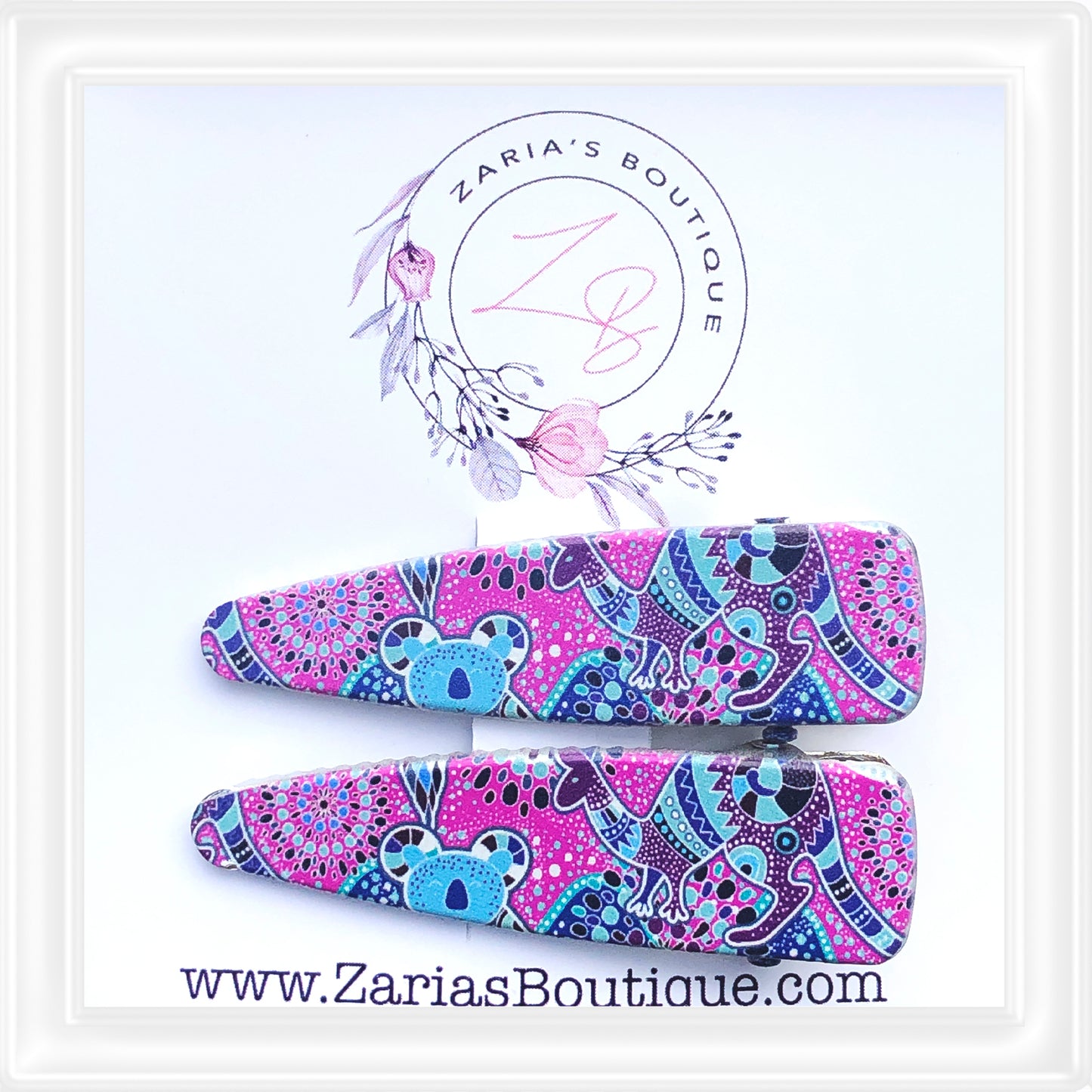 ⋅ EXCLUSIVE ⋅ Australiana Animals ⋅ Premium Silver Hair Clips ⋅