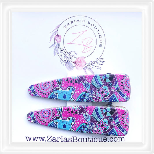 ⋅ EXCLUSIVE ⋅ Australiana Animals ⋅ Premium Silver Hair Clips ⋅