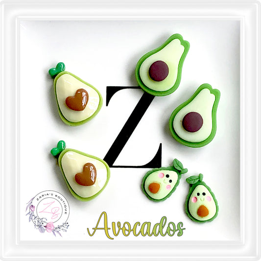 ⋅ AVOCADOS ⋅ Flatback Resin Embellishments ⋅ 3 Styles ⋅