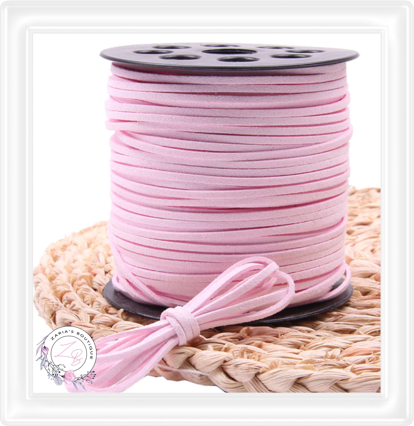 ⋅ Faux Suede Cord ⋅ 2.7mm ⋅ Baby Pink ⋅ 5 Metres ⋅