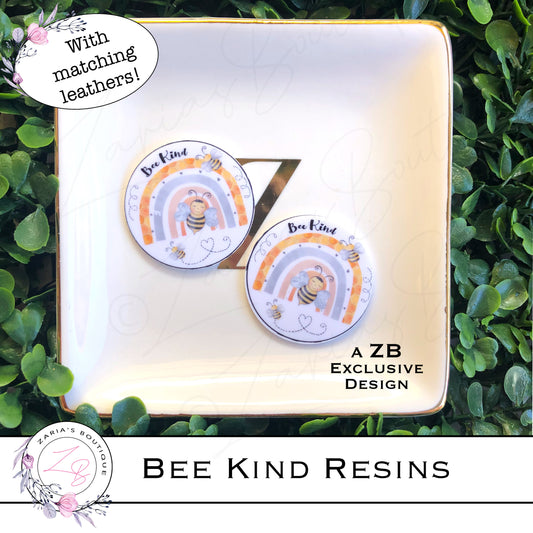 ⋅ Bee Kind ⋅ Embellishment ⋅ Flatback Resin ⋅ 2 Pieces ⋅