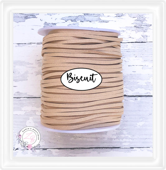⋅ Faux Suede Cord ⋅ 2.7mm ⋅ Biscuit ⋅ 5 Metres ⋅