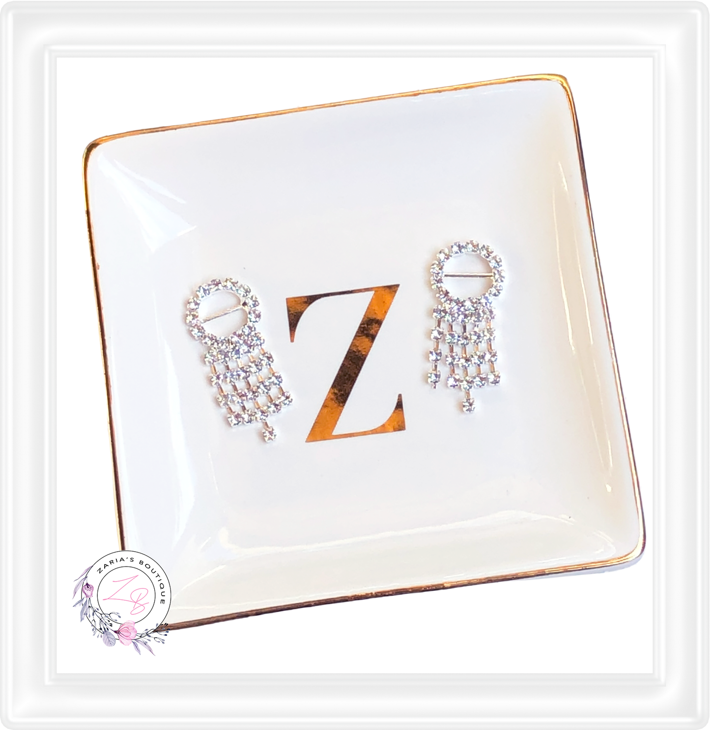 ⋅ Silver Crystal Bling Dangle Slider Buckle Embellishment ⋅