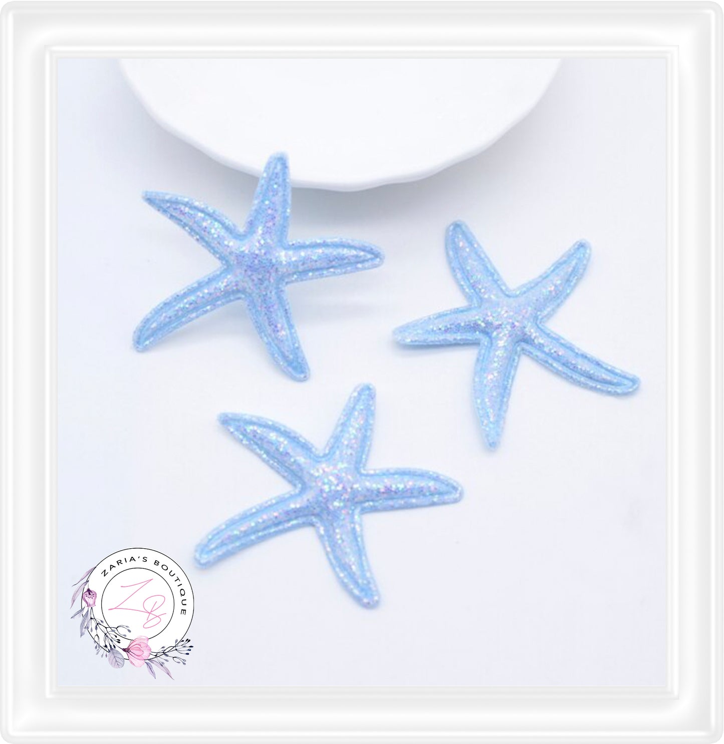 • Glitter Starfish • Bow & Mermaid Tiara Embellishments • 7 Colours •