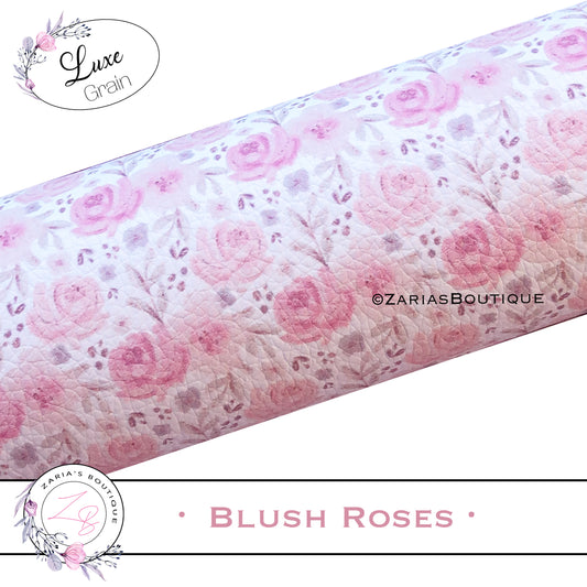 ⋅ Blush Roses  ⋅ Custom Floral Vegan Faux Leather