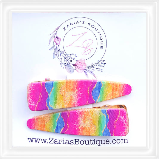 ⋅ EXCLUSIVE ⋅ Glitter Agate ⋅ Brights ⋅ Premium Hair Clips ⋅