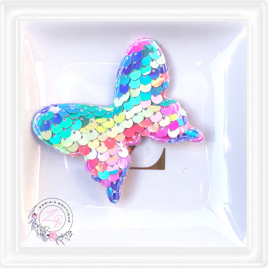• Sequin Butterflies • Hair Clip & Bow Embellishments • Rainbow Brights • Per Pair •