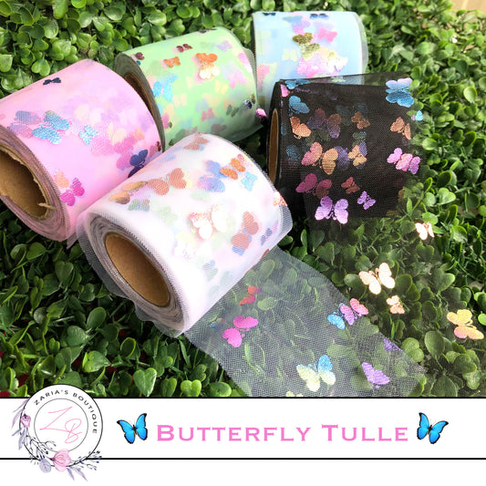 ⋅ Butterfly Tulle ⋅ Iridescent Stamped Tulle ⋅ 5 Colours ⋅