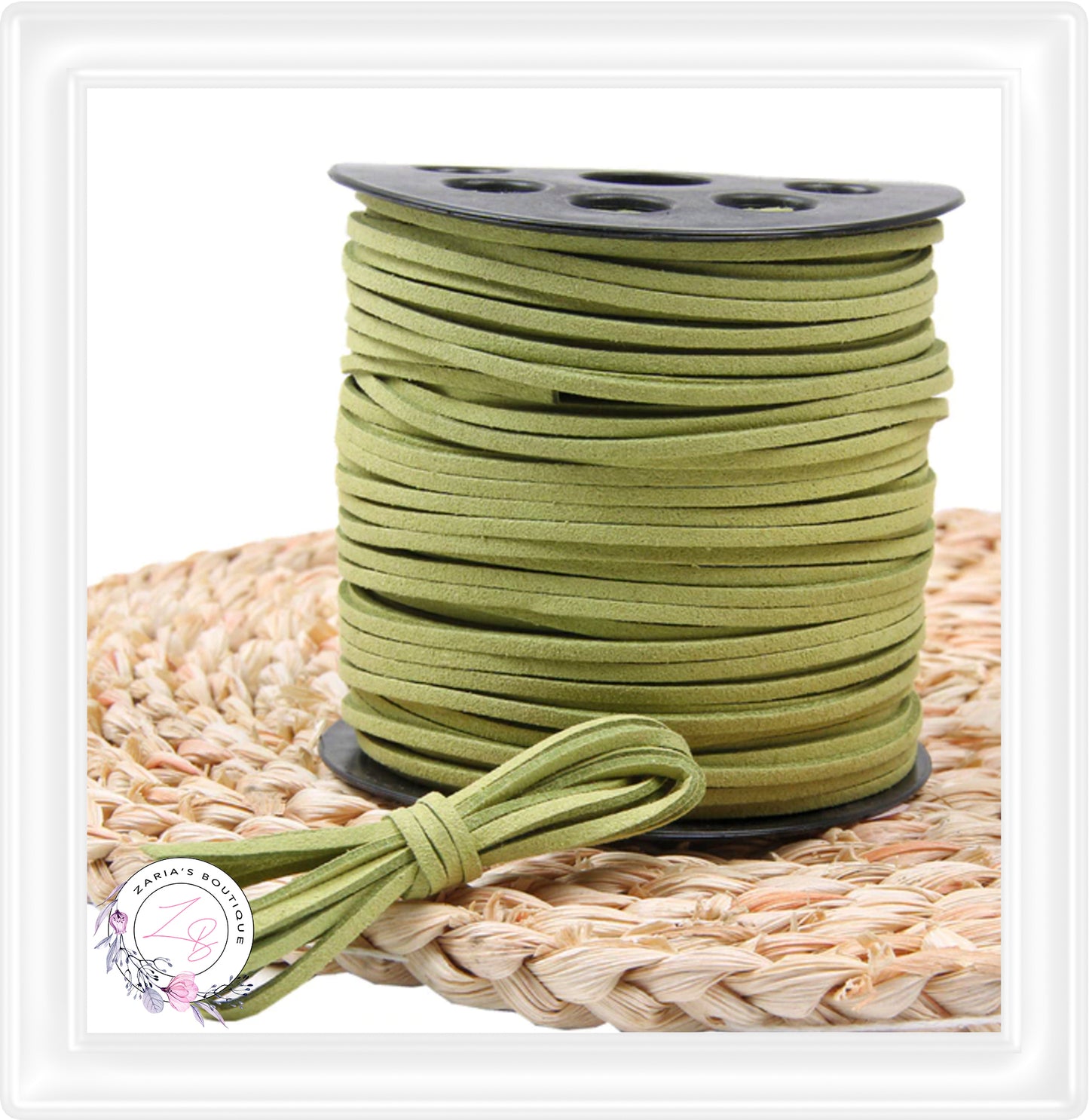 ⋅ Faux Suede Cord ⋅ 2.7mm ⋅ Chartreuse Green ⋅ 5 Metres ⋅