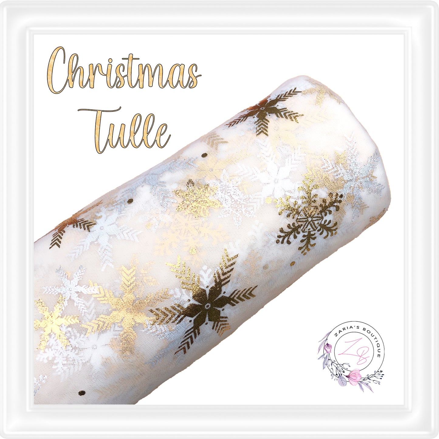 ⋅ Christmas Snowflake Tulle ⋅