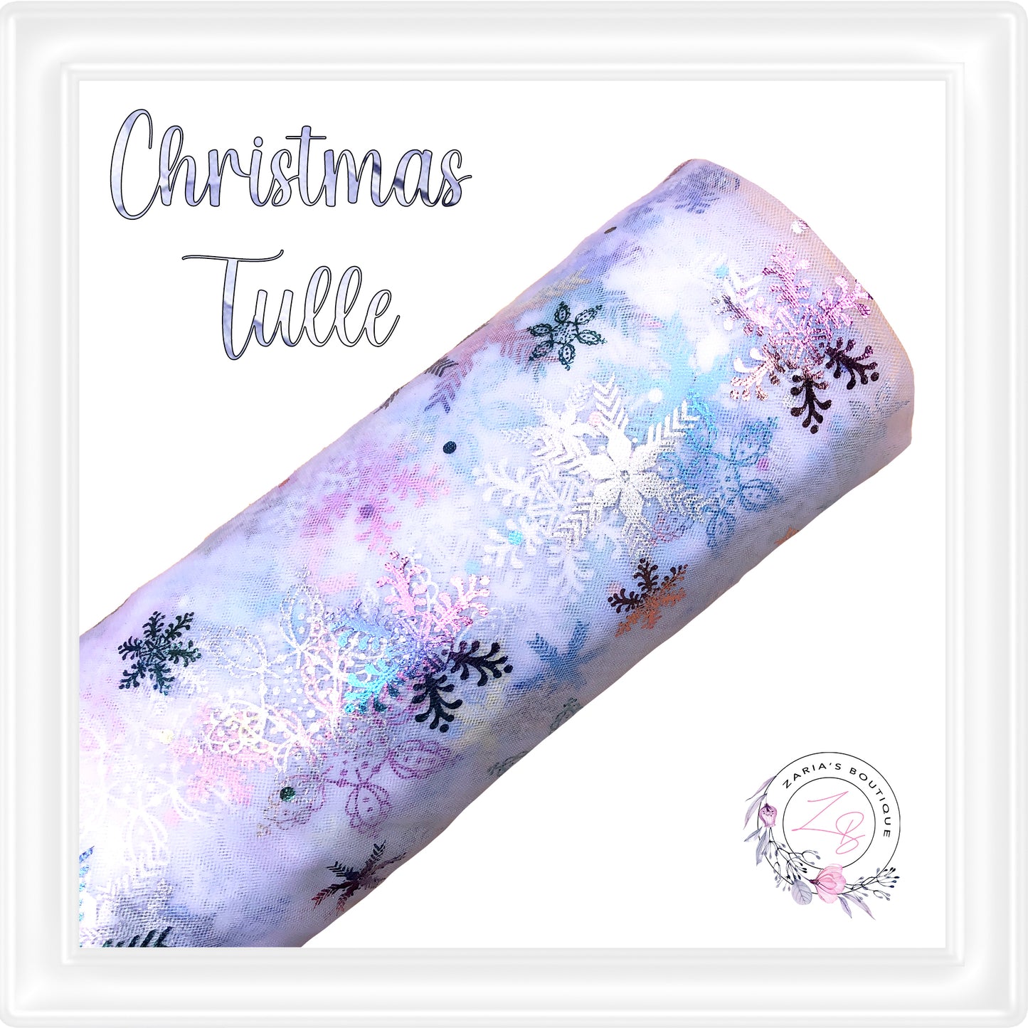 ⋅ Christmas Snowflake Tulle ⋅