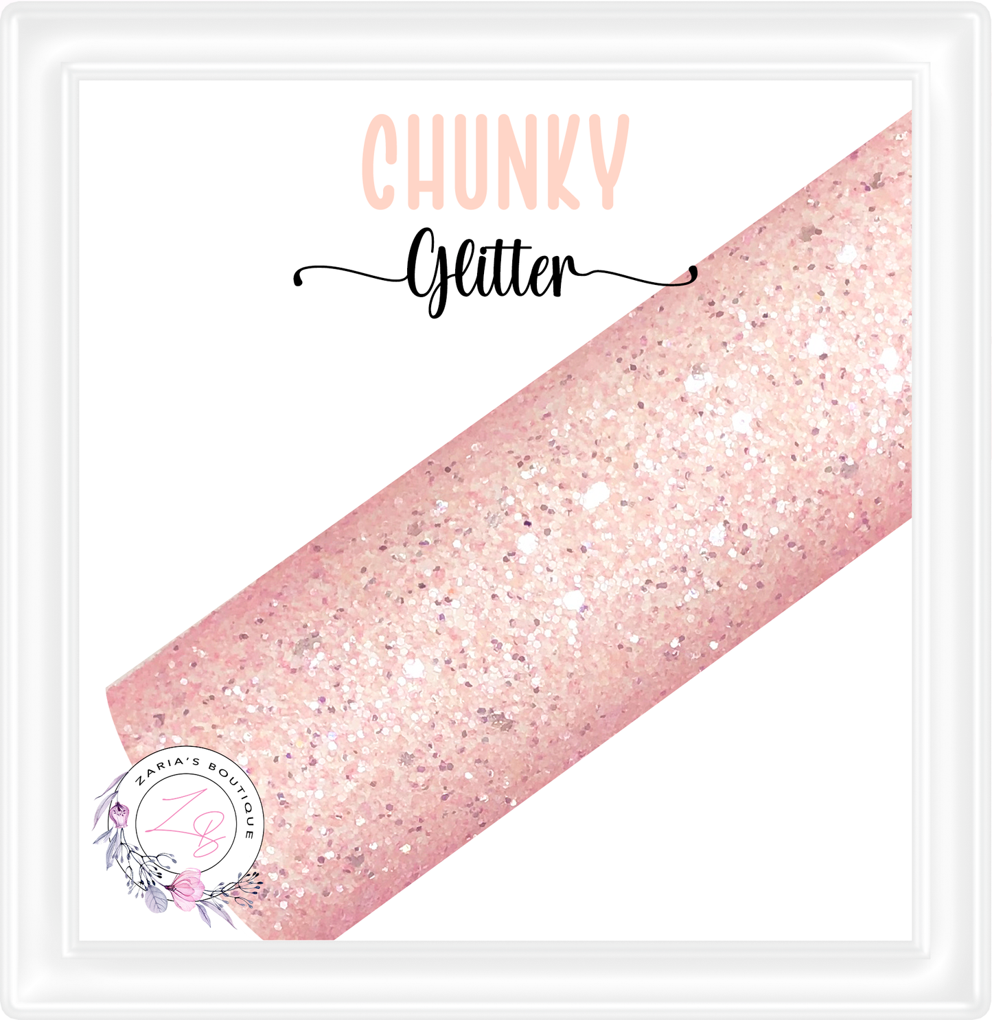 ∙ CHUNKY GLITTER ∙ Blush Pink Frosted Sprinkle ∙ 1.2mm