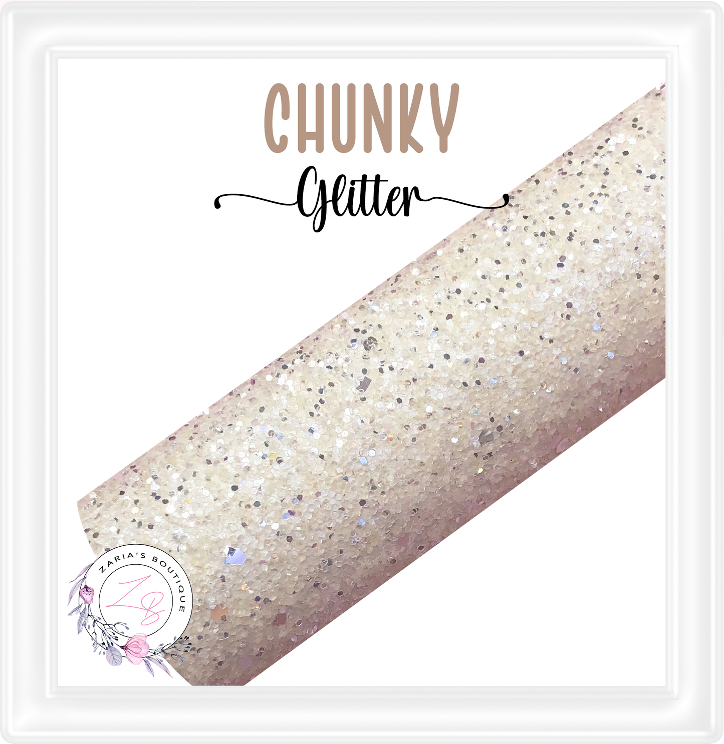 ∙ CHUNKY GLITTER ∙ Ivory Frosted Sprinkle ∙